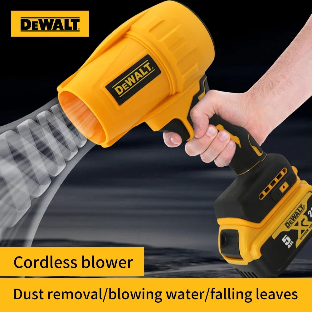 DEWALT 18V Brushless Cordless Handheld Blower – 30,000 RPM High-Speed Turbofan for Car Dust Removal & Carpentry Work