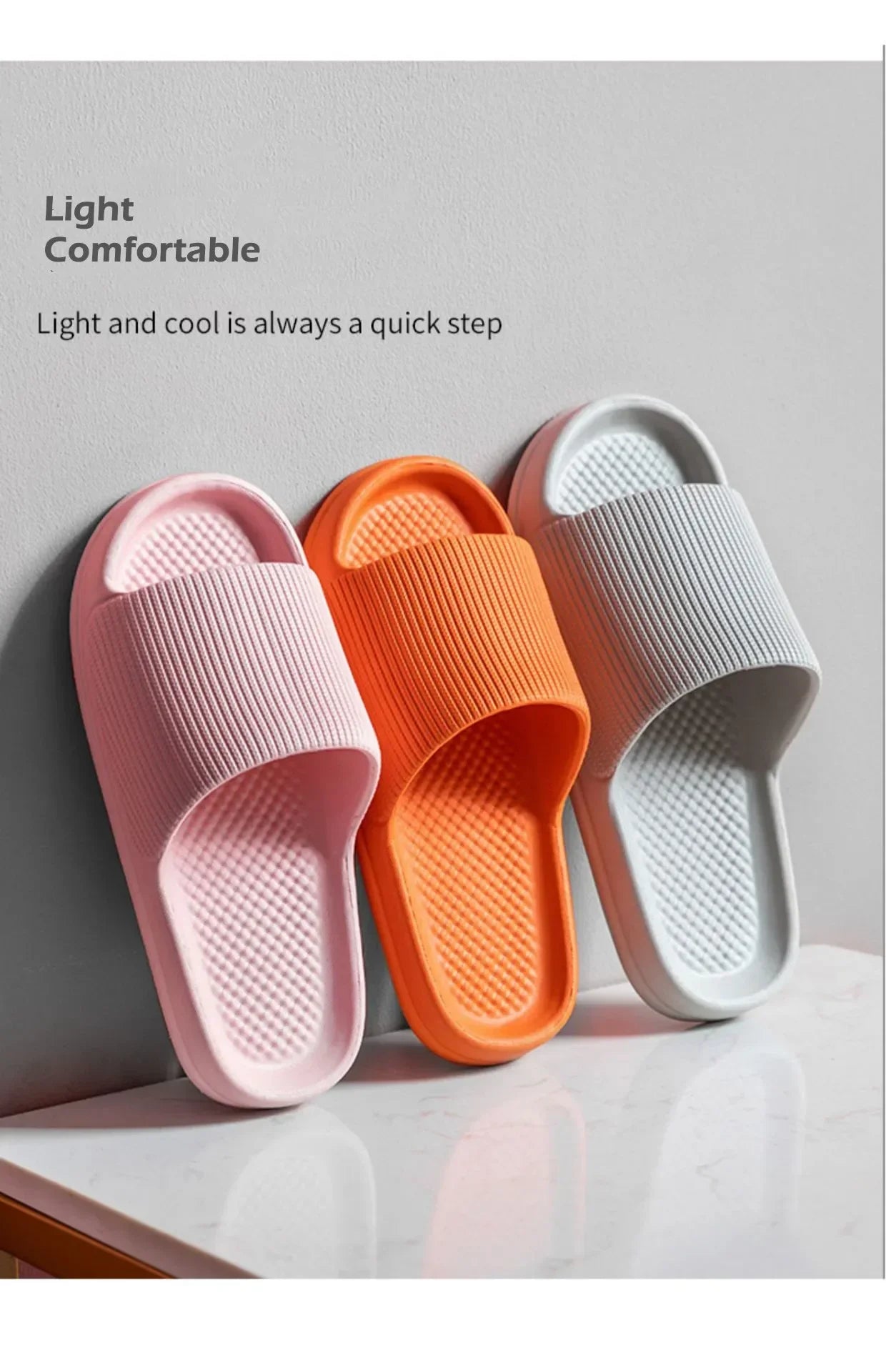 EVA Soft Sole Bathroom Anti-Slip Slippers Light Comfortable Outdoor Sandals Fashion Men's Women Beach Flip-Flop