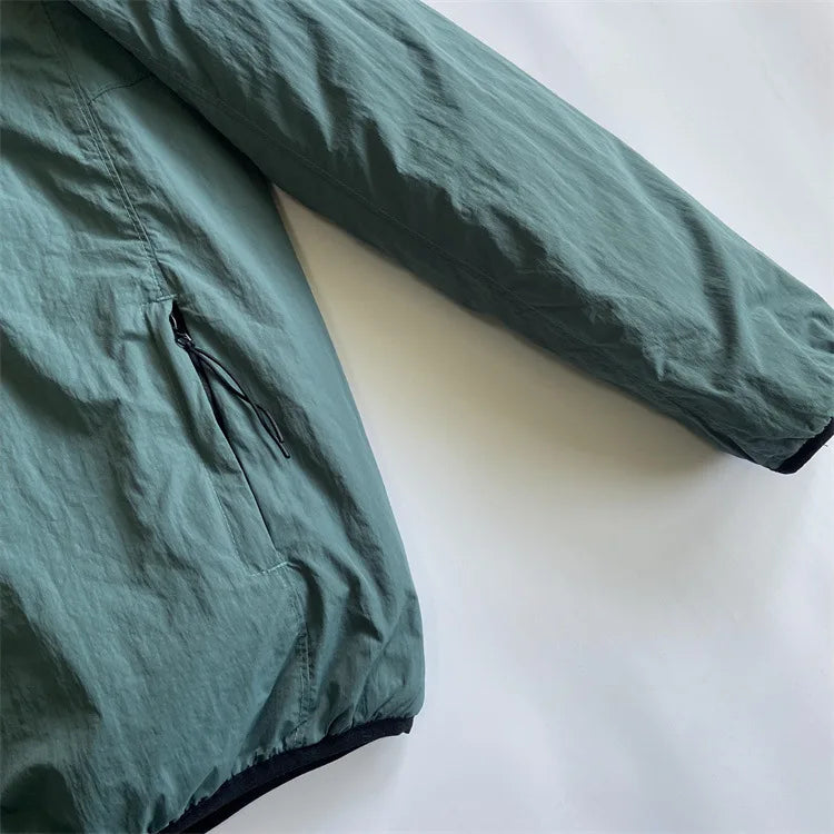 Y2K  men's winter casual hooded windproof cotton clothing youth trendy brand warm cardigan zipper jacket cotton jacket