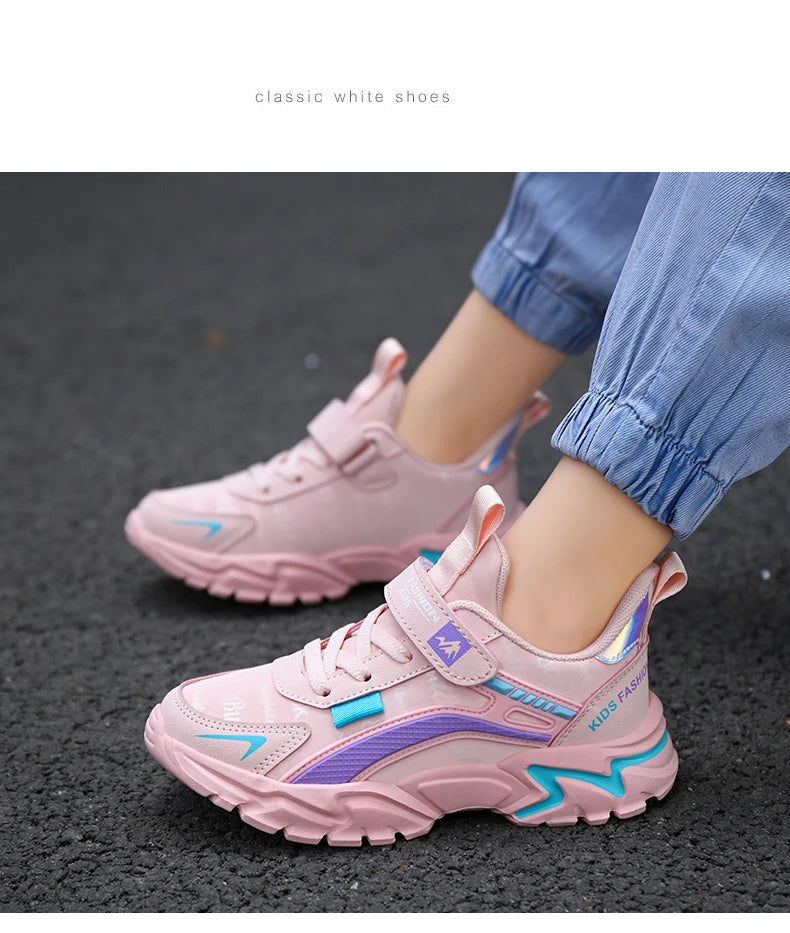Princess Casual Sneaker Soft Comfortable Waterproof Anti-Slippery Kids Girl Trend Sport Shoes