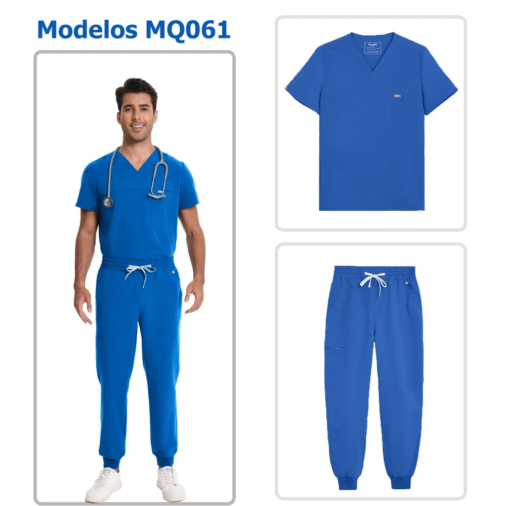 Medical Scrubs Set – V-Neck Top & Pants for Men and Women