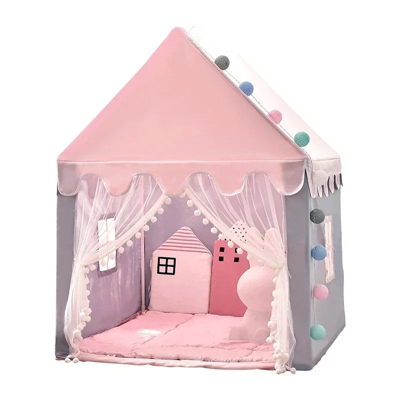 Princess Play Tent Children Castle House Child Room Cartoon Indoor Outdoor Playhouse Folding Decor Tent Toy Christmas Gift Girls