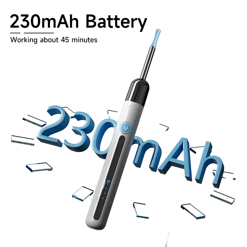 WiFi Visual Ear Cleaner with 1080P HD Camera – Ear Wax Removal Kit with 6 LED Lights, 4.2mm Ear Pick, Waterproof, Compatible with iPhone & Android, Includes Storage Case