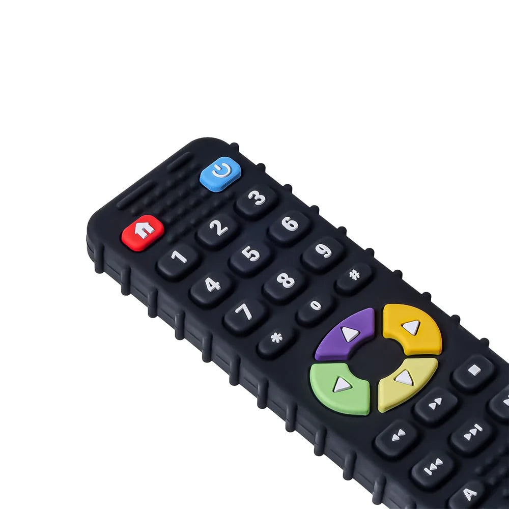 TYRY.HU 1pc Baby Silicone Teether – Remote Control Shape, Rodent Gum Pain Relief, Sensory Educational Teething Toy for Kids