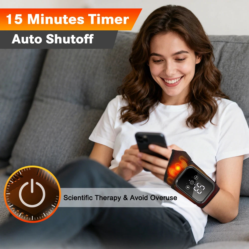 Smart Heated Foot & Ankle Massager – Adjustable Compression & Multi-Speed Vibration for Relaxation and Recovery