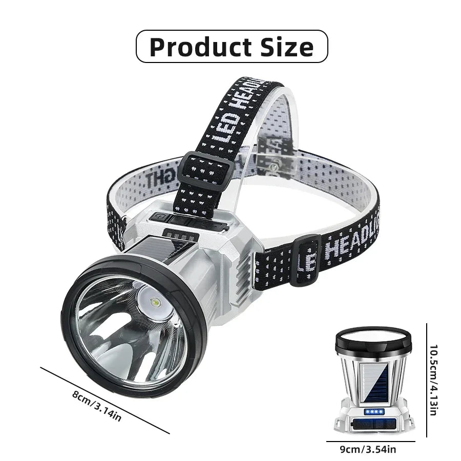 Super Bright LED Rechargeable Headlamp – High-Power Outdoor Flashlight
Perfect for Camping, Fishing, Hiking, and Emergency Use