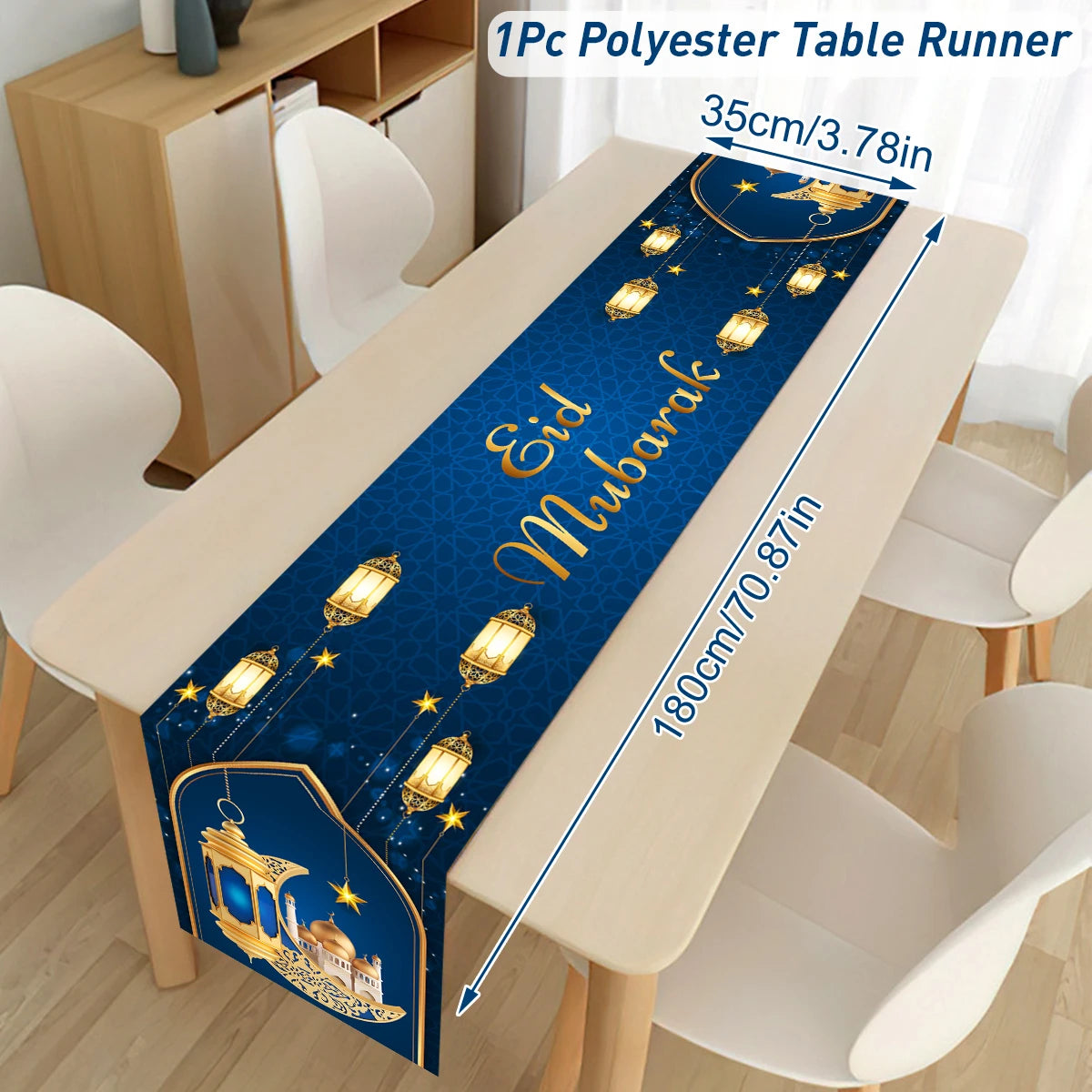 Ramadan Decoration Table Runner EID Mubarak Decor 2025 Home Tablecloth Ramadan Kareem Islamic Muslim Party Eid Al-Fitr Gifts