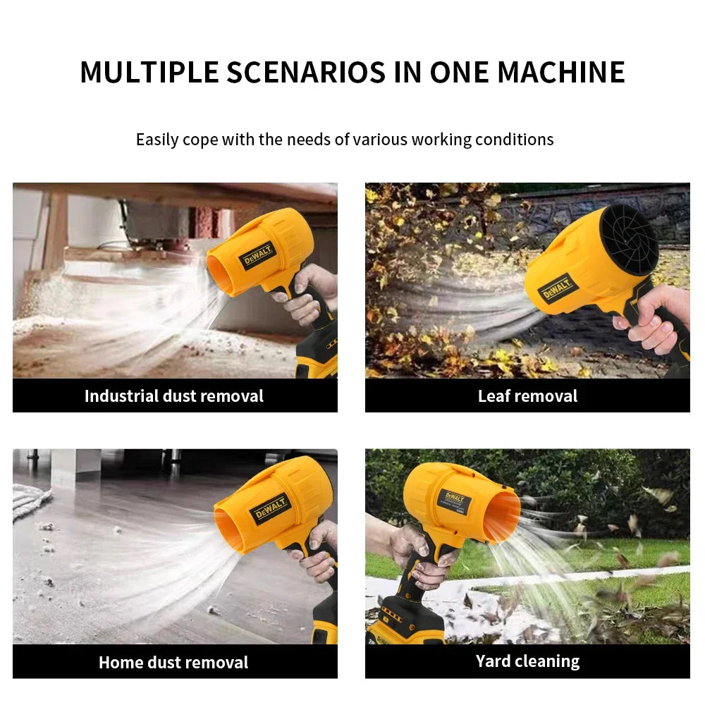 DEWALT 18V Brushless Cordless Handheld Blower – 30,000 RPM High-Speed Turbofan for Car Dust Removal & Carpentry Work