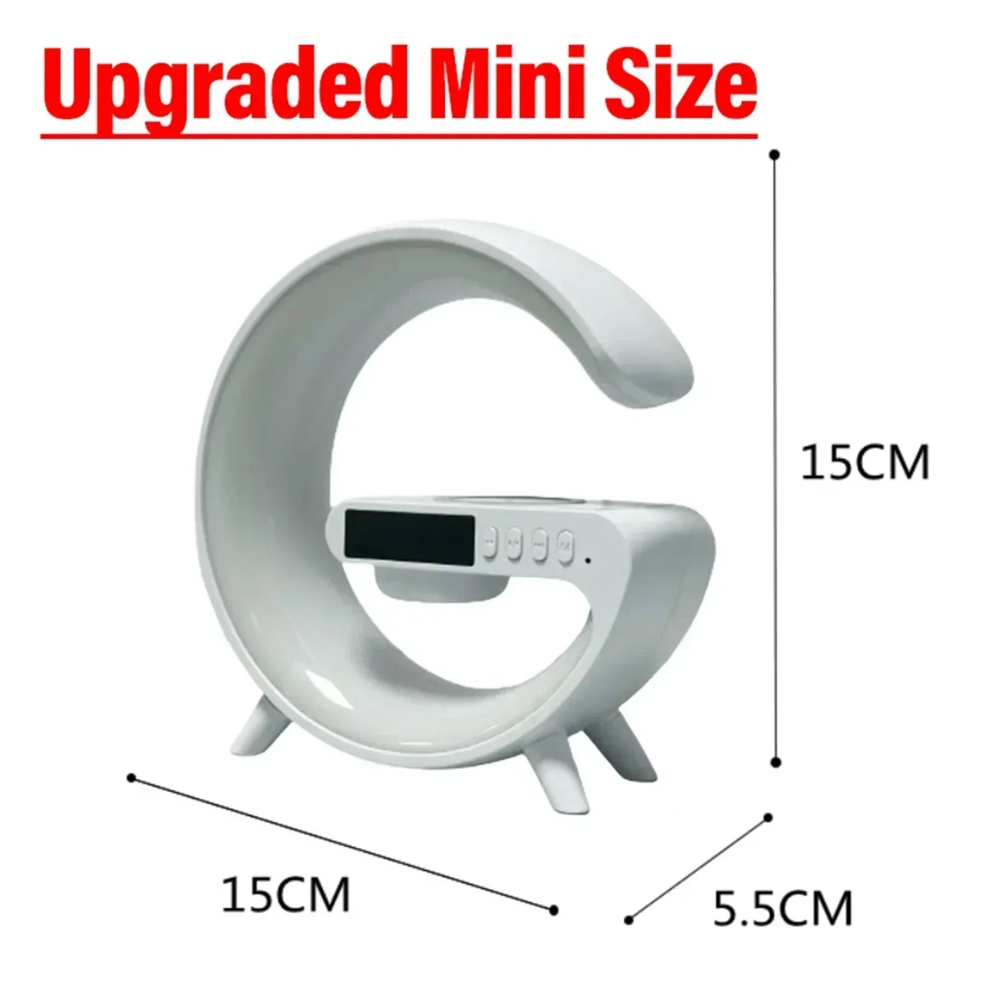 Multifunction Wireless Charger Stand Bluetooth 5.0 Speaker FM TF RGB Night Light Fast Charging Station for iPhone Samsung Xiaomi