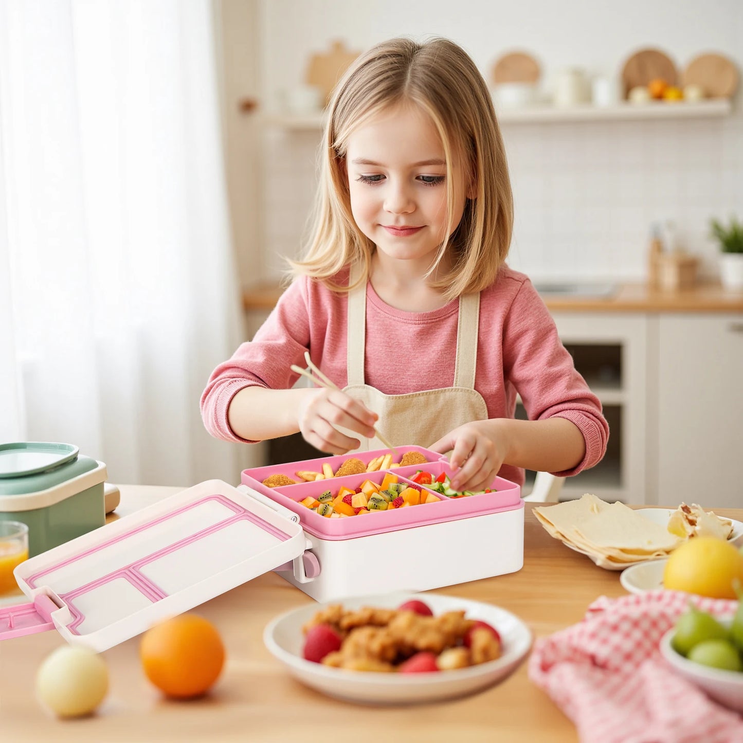 Adorable Leakproof Bento Lunch Box – Microwavable, Divided – For Kids, Teens, and Adults