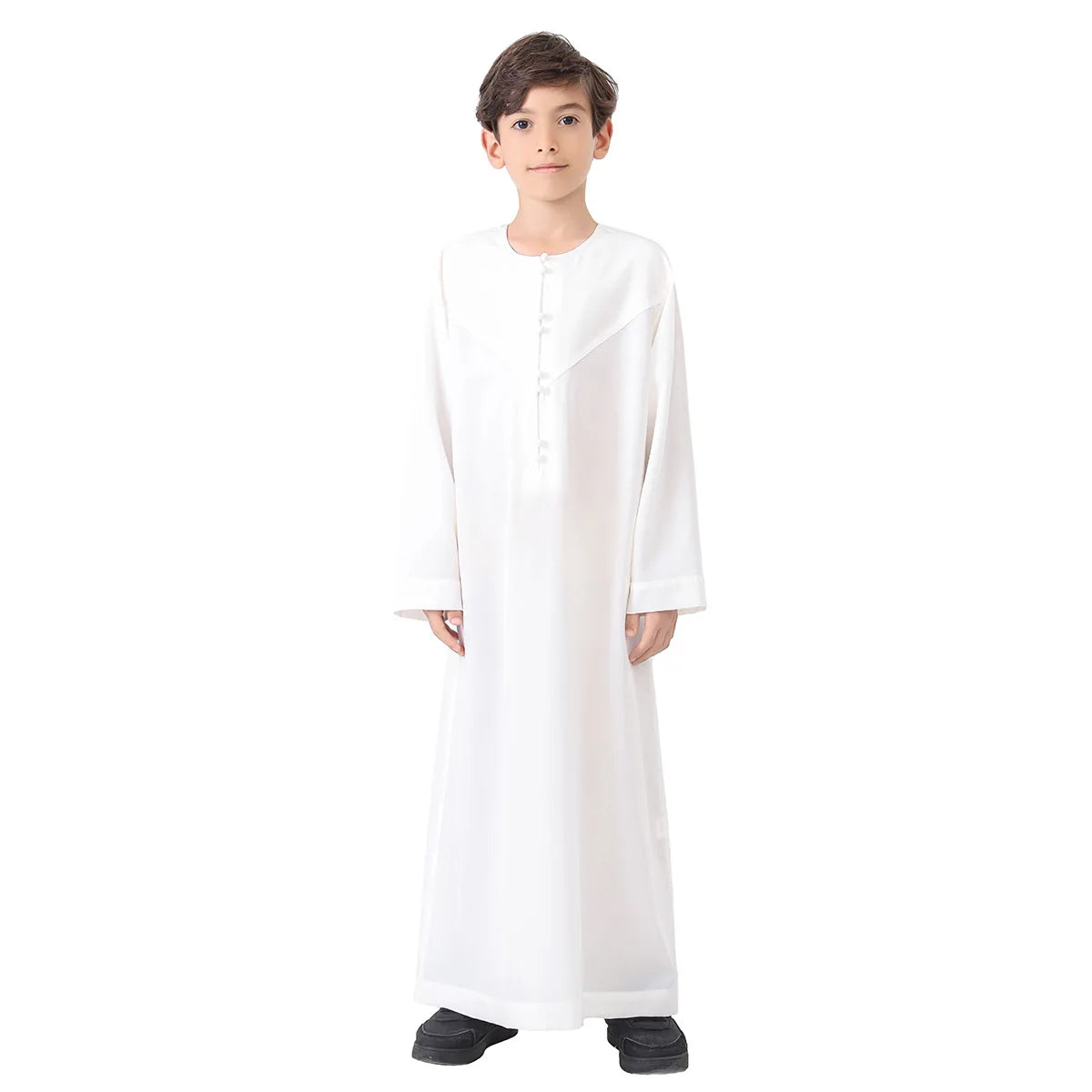 Arab Jubba Boys Robe Kids Abayas Kaftan Islamic Clothing Long Sleeve Thobe Middle East Teenage Clothing Muslim Ramadan Eid Dress