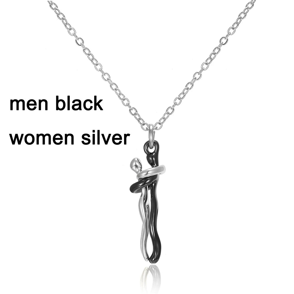 Fashion Hug Necklace – Choker Pendant Chain for Couples, Men, Women, and Lovers – Gift for Him or Her