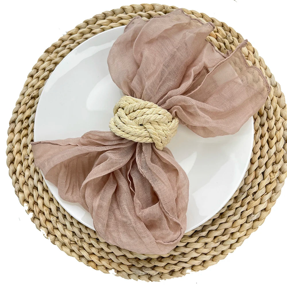 102Pcs Wholesale Cheesecloth Napkin Sage Green Gauze Napkins Party Christmas Wedding Decoration Baby Shower Dinner Retro Napkins