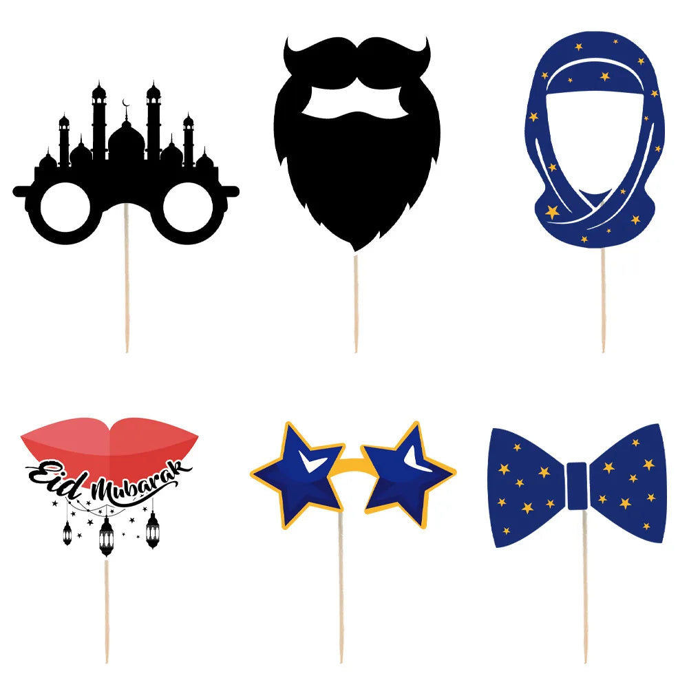 Ramadan Decoration 2025 Disposable Tableware Eid Mubarak Paper Plates Cups Ramadan Kareem Decor Islam Muslim Eid al-Fitr Party