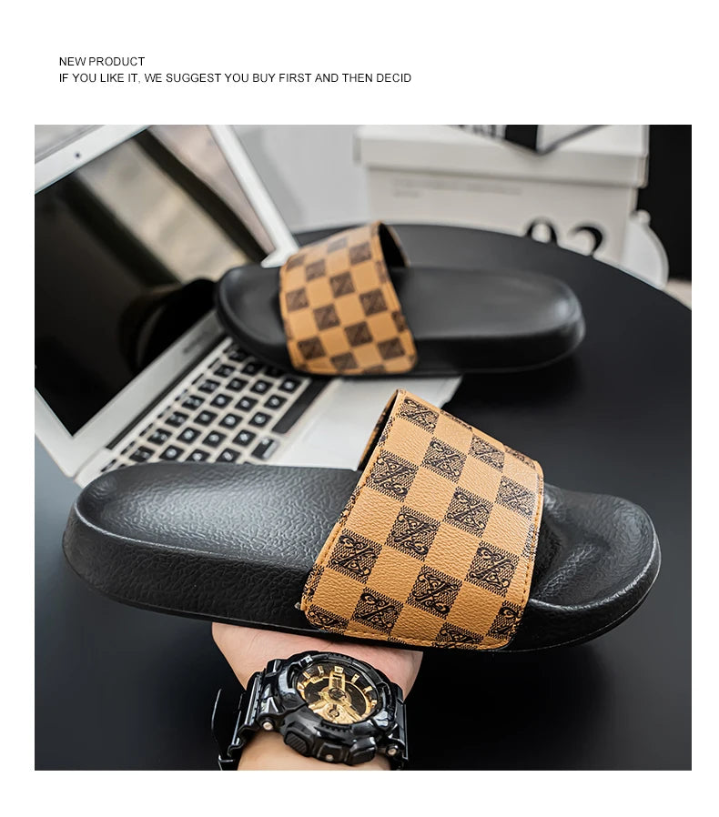 Men’s Summer 2025 Slippers – Non-Slip, Wear-Resistant Sports Sandals for Indoor & Outdoor Use