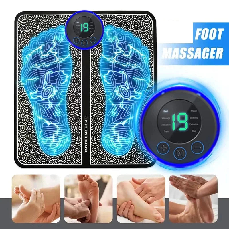 Compact Full Body Massage Set – Foot Pad, Precision Massage Pen & Adhesive Patch for Neck, Back & Targeted Relief