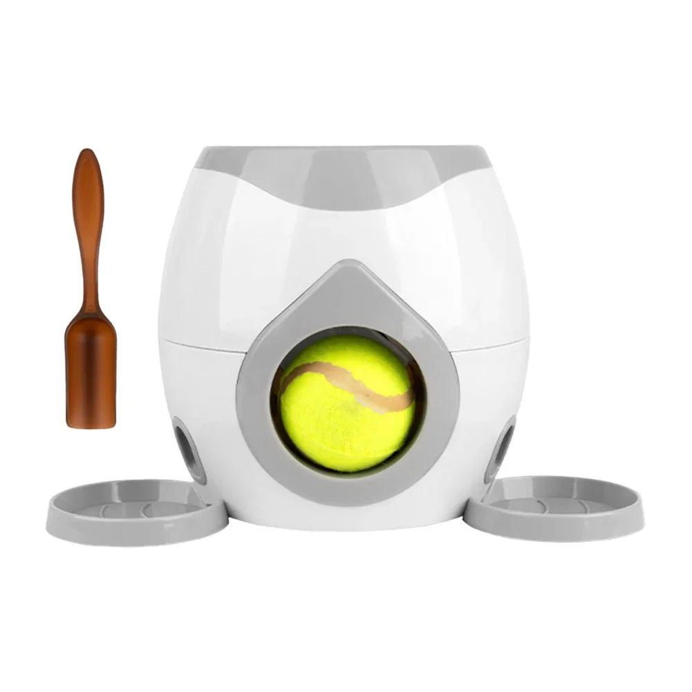 Dog Interactive Treat Dispenser Puzzle Toy with Tennis Ball Reward System