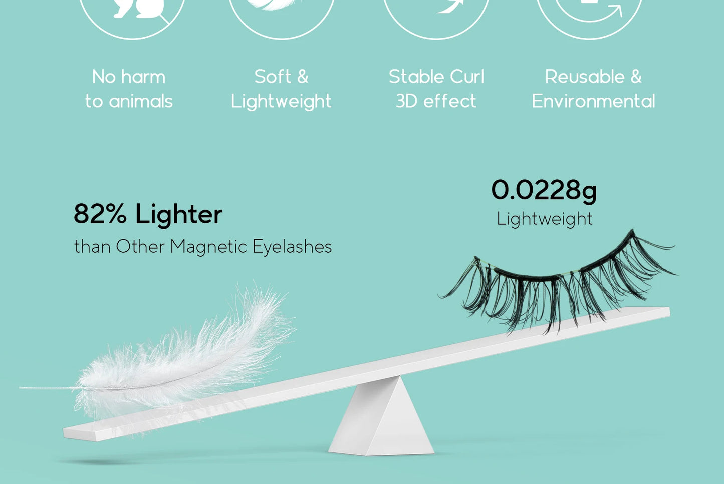 Soft Magnetic Eyelashes – No Glue Needed | Reusable | Natural 3D Look | Easy to Apply