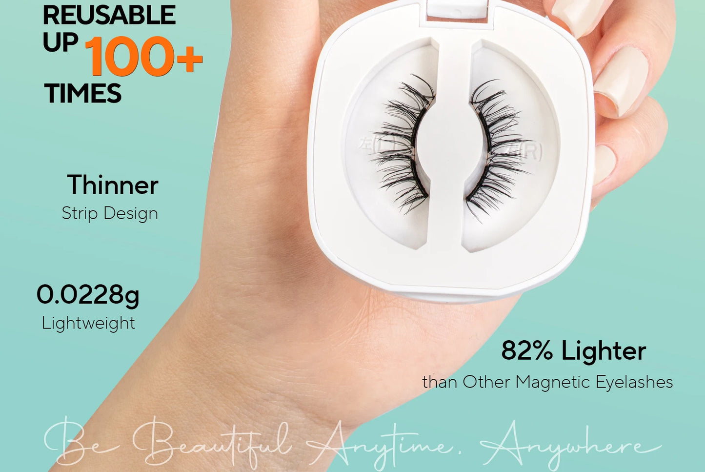 Soft Magnetic Eyelashes – No Glue Needed | Reusable | Natural 3D Look | Easy to Apply