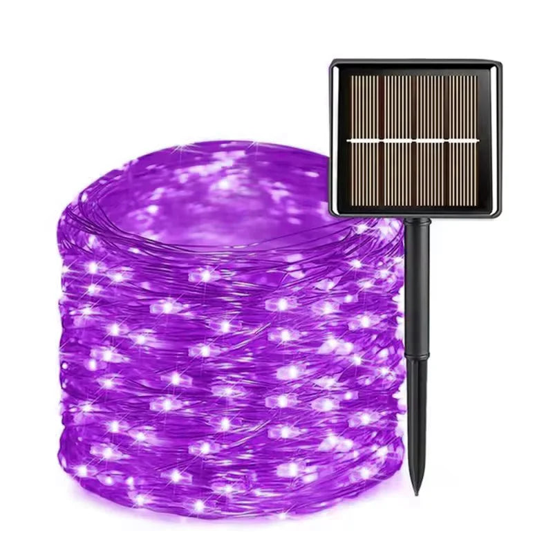 Solar LED Fairy String Lights with Flexible Copper Wire for Garden, Patio, Tree and Christmas Party Decorating