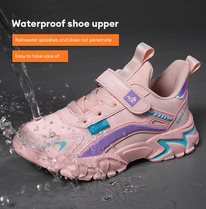 Princess Casual Sneaker Soft Comfortable Waterproof Anti-Slippery Kids Girl Trend Sport Shoes