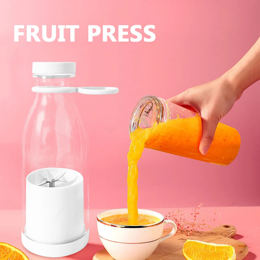 Electric Fruit Juicer Cup – 380ml/420ml USB Rechargeable Portable Blender, Smoothie Maker & Juice Bottle
