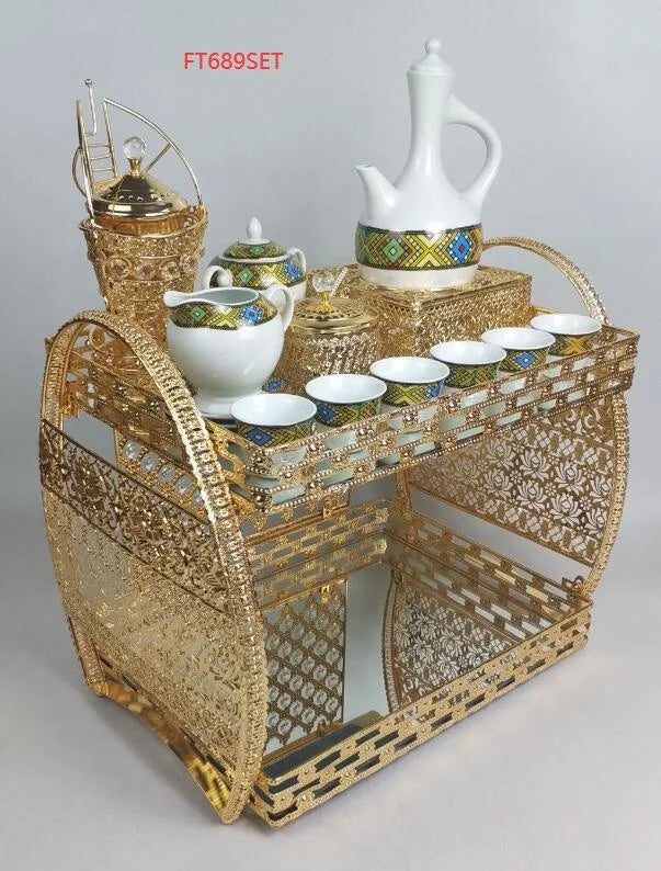 Modern Rekebot 4-Piece Coffee & Tea Table Set – Sleek New Design, Perfect for Any Space