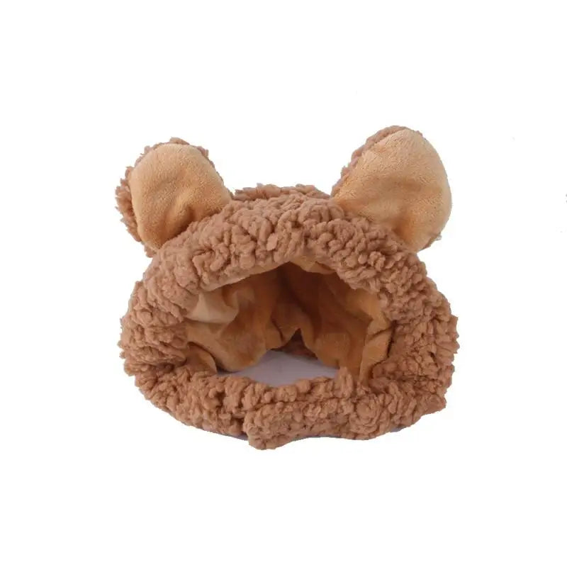 Adorable Bear & Bunny Plush Hat for Cats and Small Dogs – Warm Winter Headwear, Cute Pet Costume Accessory for Christmas and Holidays