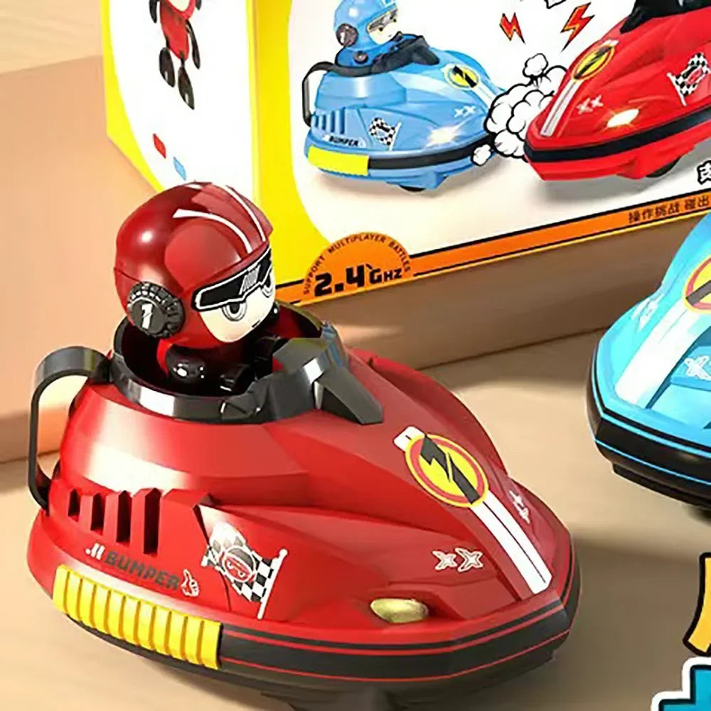 RC Battle Bumper Car Set with Music – 2-Pack Remote Control Bumper Cars with Lights