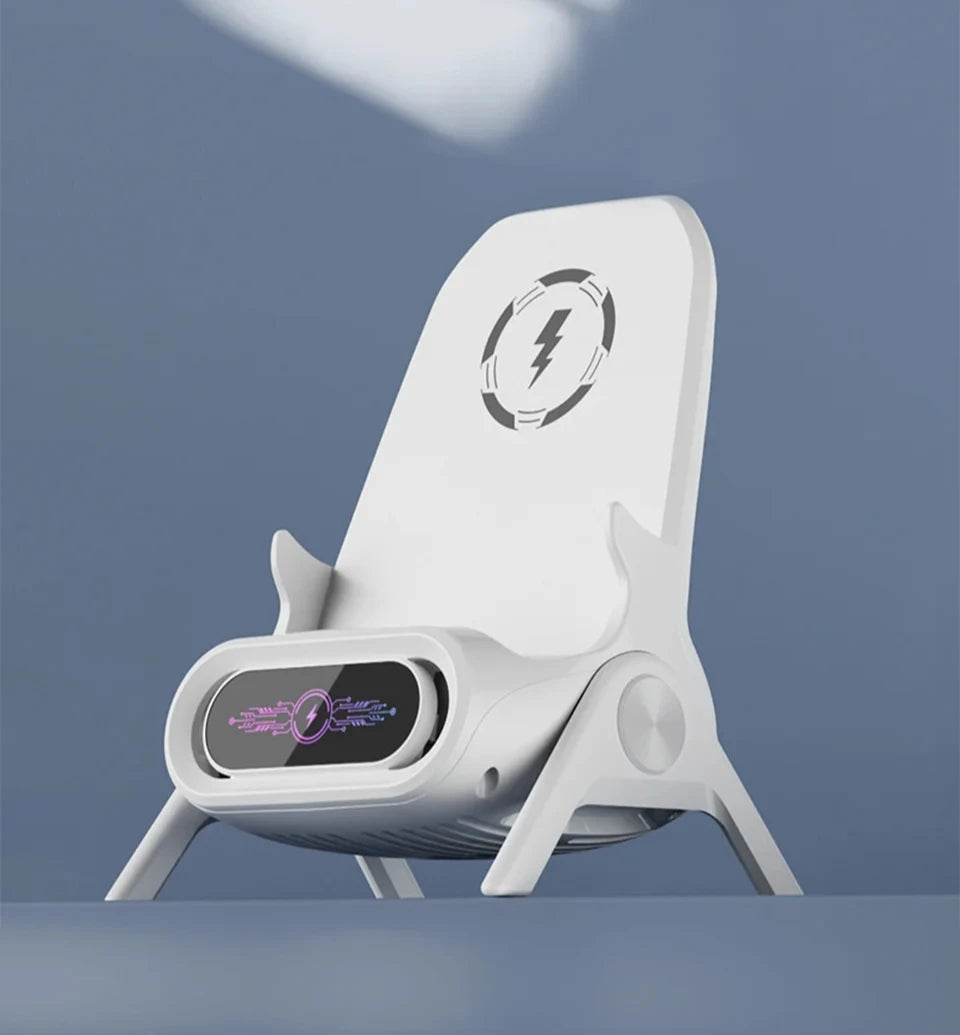 2025 Wireless Magnetic Fast Charger – 3D Cute Stool Design Desktop Stand & Phone Prop