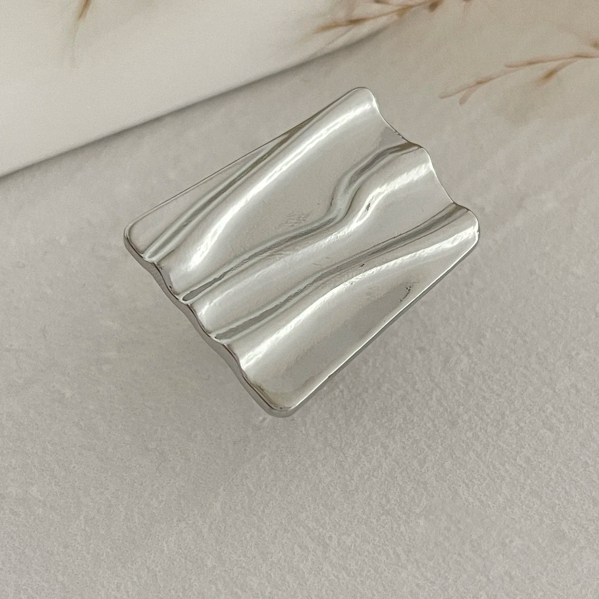 SHIXIN Creative Irregular Geometric Square Round Open Ring for Women Hip Hop Gold Color Adjustable Ring Finger Jewelry 2025 New