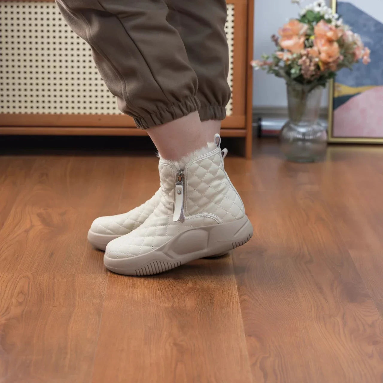 Winter Snow Boots For Women Bottom Side Chain Warm Comfortable