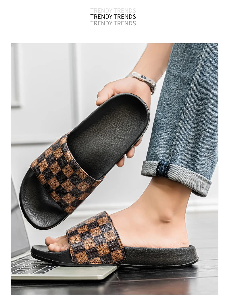 Men’s Summer 2025 Slippers – Non-Slip, Wear-Resistant Sports Sandals for Indoor & Outdoor Use