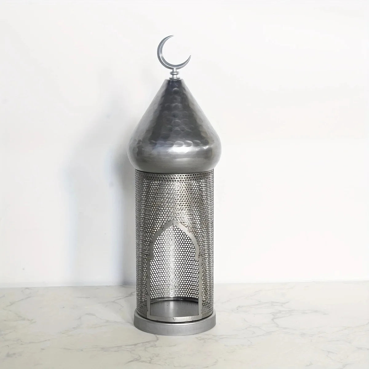 European Style Iron Hollow Wind Light Candle Holder – Ramadan & Eid Islamic Décor, Holiday Lantern for Christmas, Halloween, Parties, Home Decoration & Photography Props