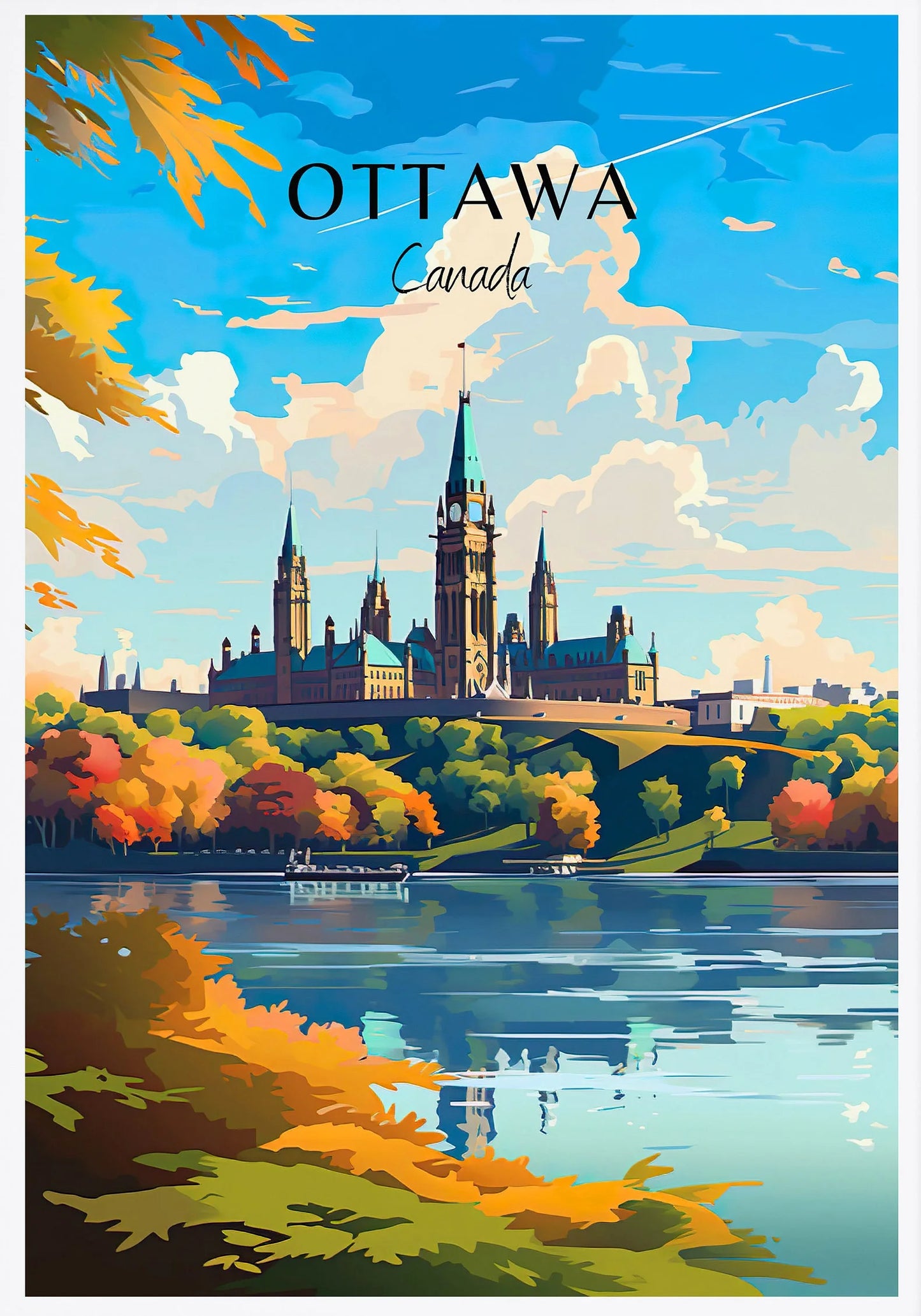 Ottawa Niagara Falls Vancouver Whistler Toronto Travel Poster Canada Canvas Painting Wall Art Picture for Living Room Home Decor