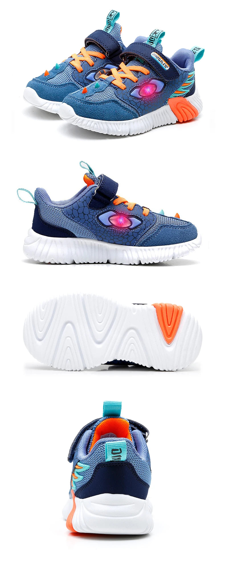 Kids LED Light-Up Sneakers - Boys 3-6Y, Flashing Glowing Sports Shoes for Spring & Autumn, Casual Running Footwear
