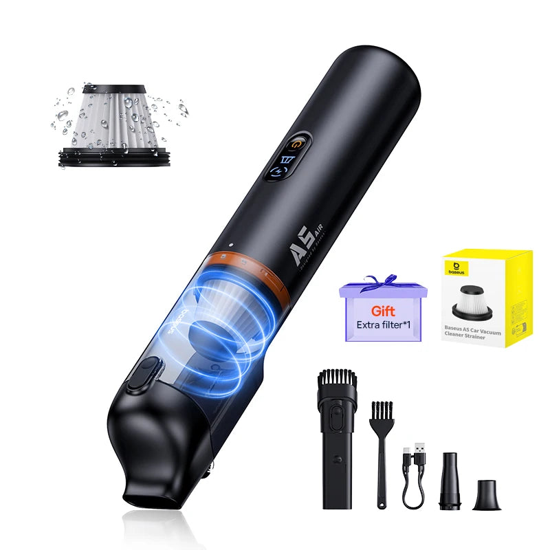 Baseus A5 Air Cordless Handheld Vacuum Cleaner – Powerful Suction for Car & Home