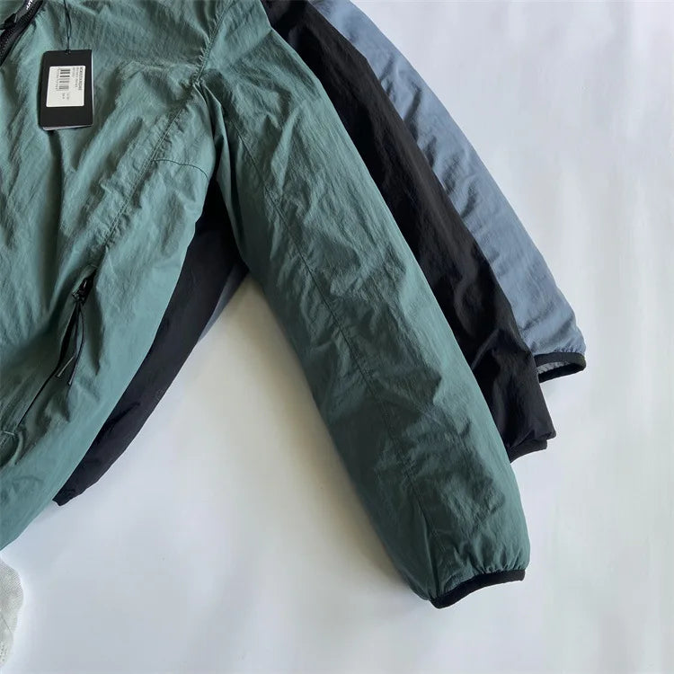 Y2K  men's winter casual hooded windproof cotton clothing youth trendy brand warm cardigan zipper jacket cotton jacket