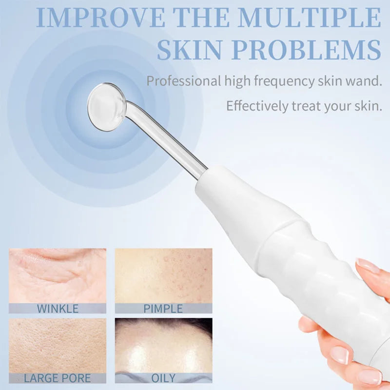 4-in-1 High-Frequency Facial Wand – Galvanic Therapy Tool for Acne, Anti-Aging, Hair Growth & Skin Care