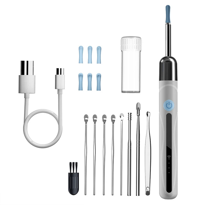 WiFi Visual Ear Cleaner with 1080P HD Camera – Ear Wax Removal Kit with 6 LED Lights, 4.2mm Ear Pick, Waterproof, Compatible with iPhone & Android, Includes Storage Case