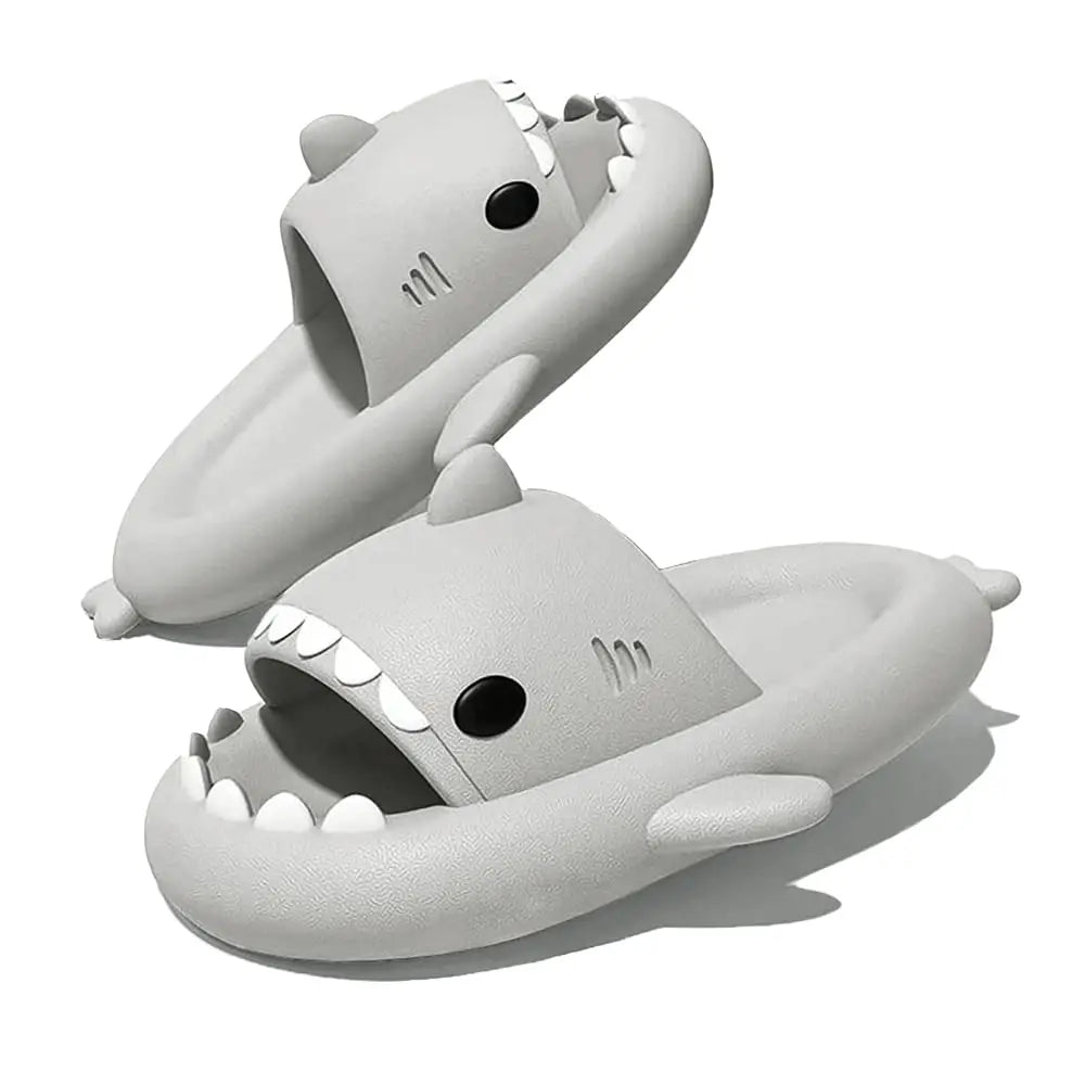 Shark Slides – Cloud Slippers for Men & Women | Summer Open-Toe Sandals | Anti-Slip Casual Beach, Pool & Shower Shoes