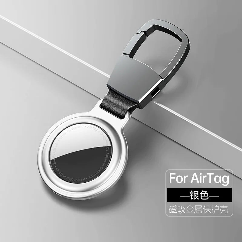 AirTag Metal Case Protector with Keychain, Metal Magnetic, Shockproof, Anti-Scratch, Fall-Proof Shell Cover Holder for AirTag.