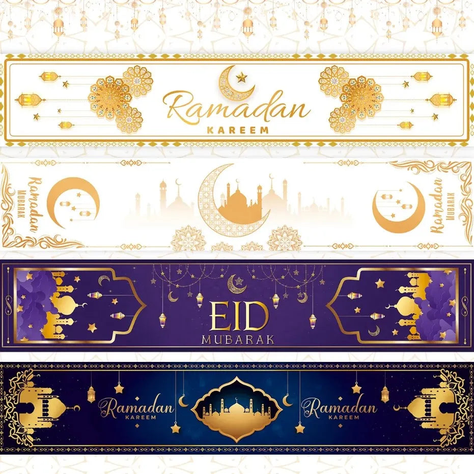 Ramadan Decoration Table Runner EID Mubarak Decor 2025 Home Tablecloth Ramadan Kareem Islamic Muslim Party Eid Al-Fitr Gifts