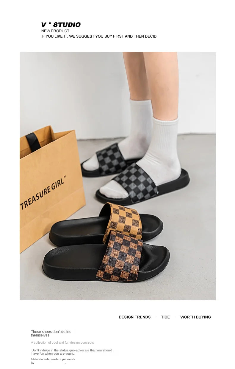 Men’s Summer 2025 Slippers – Non-Slip, Wear-Resistant Sports Sandals for Indoor & Outdoor Use