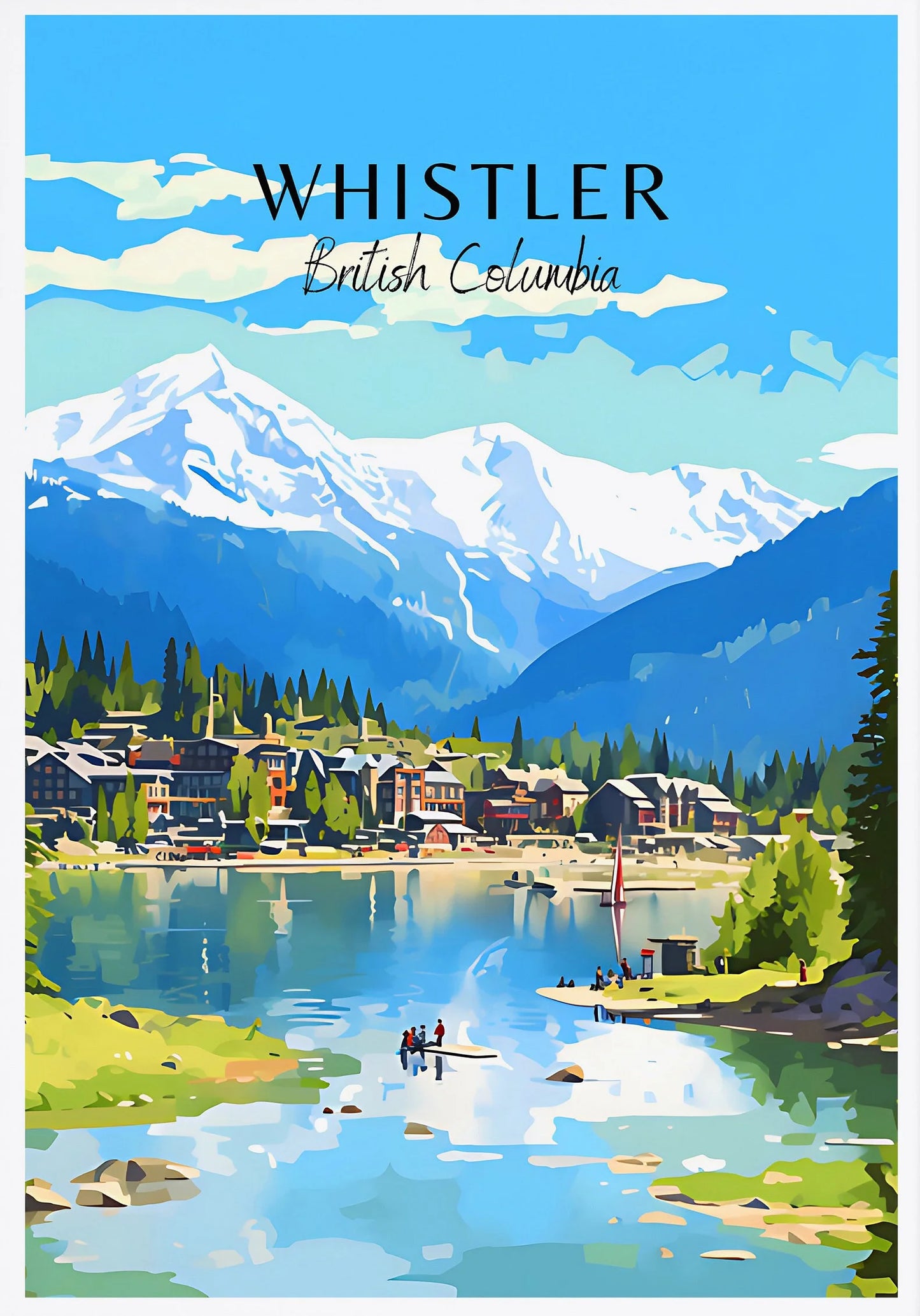 Ottawa Niagara Falls Vancouver Whistler Toronto Travel Poster Canada Canvas Painting Wall Art Picture for Living Room Home Decor