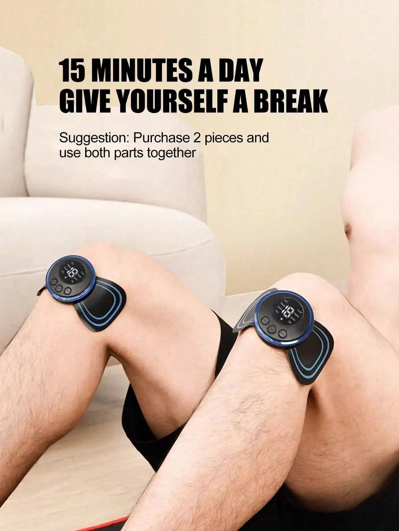 Travel-Friendly Cervical Spine Massager Kit with Remote Control & Multi-Mode Adjustable Patches – Portable Full Body Pain Relief Therapy