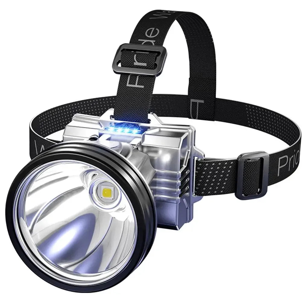 Super Bright LED Rechargeable Headlamp – High-Power Outdoor Flashlight
Perfect for Camping, Fishing, Hiking, and Emergency Use
