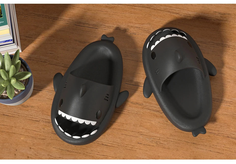Shark Slippers – Soft Cloud Slides for Women & Men | Indoor/Outdoor EVA Mules | Beach & Bathroom Sandals