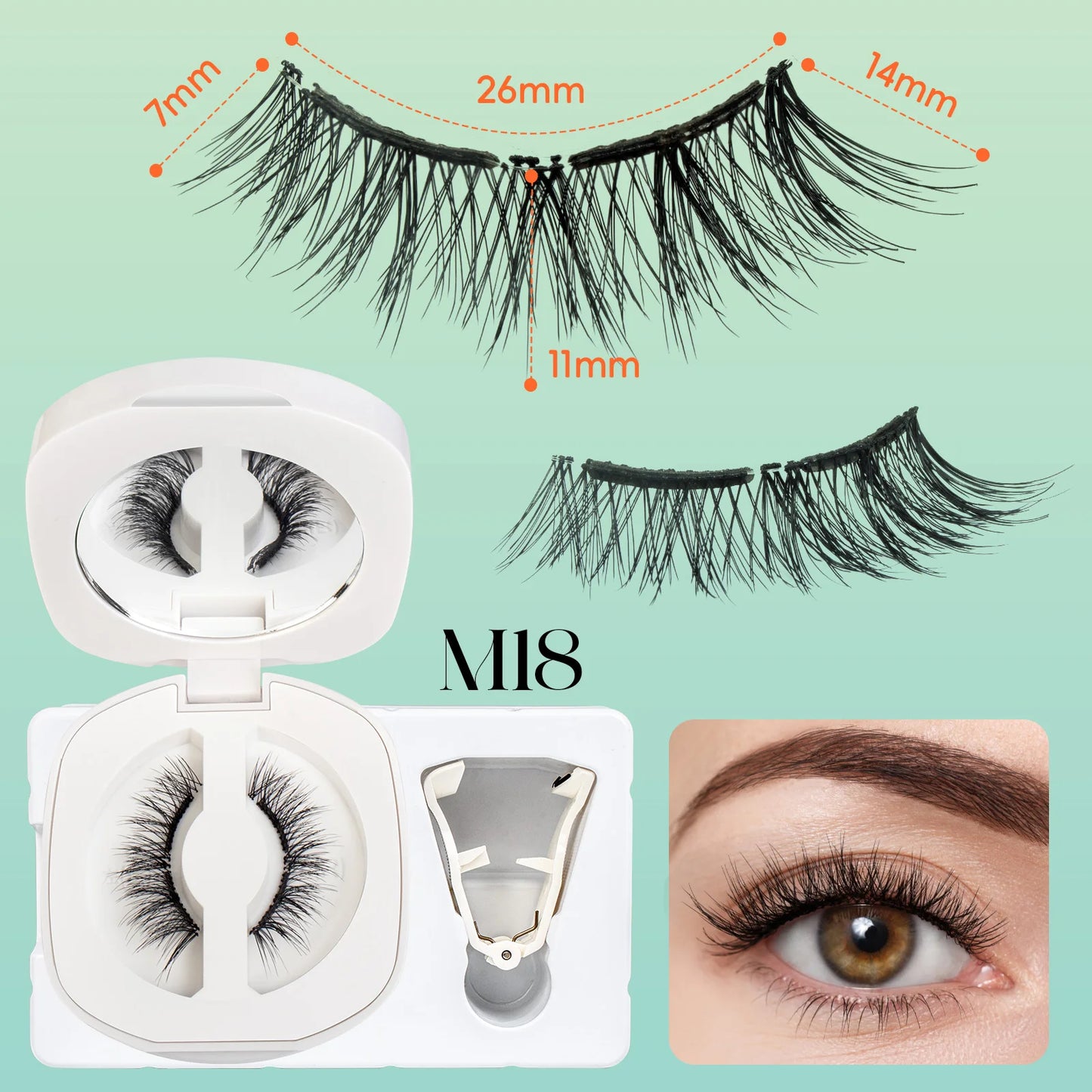 Soft Magnetic Eyelashes – No Glue Needed | Reusable | Natural 3D Look | Easy to Apply