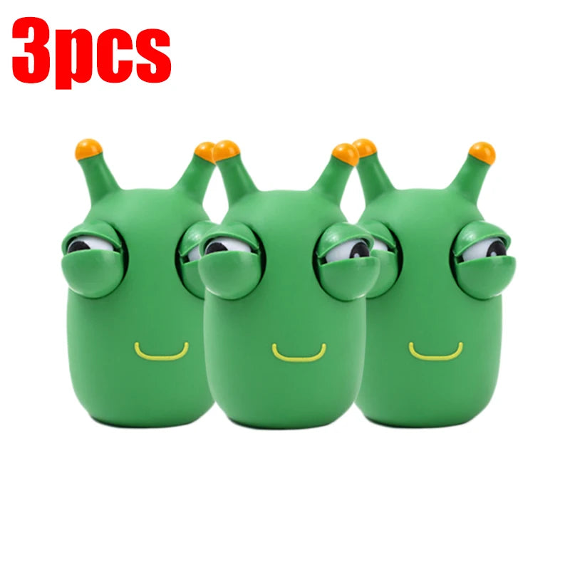 Green Worm Squeeze Fidget Toy